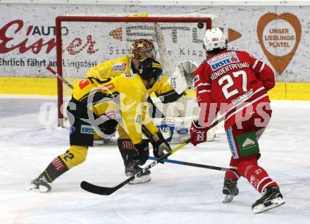 EBEL. Eishockey Bundesliga. KAC gegen	Vienna Capitals. Thomas Hundertpfund, (KAC), Alex Wall, Ryan Zapolski  (Vienna Capitals). Klagenfurt, am 15.11.2019.
Foto: Kuess
www.qspictures.net

---
pressefotos, pressefotografie, kuess, qs, qspictures, sport, bild, bilder, bilddatenbank