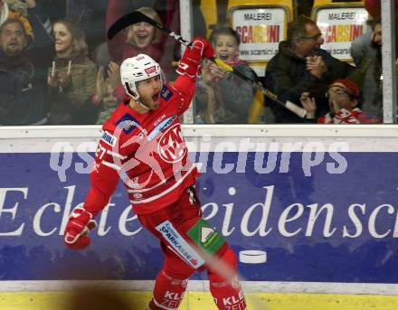 EBEL. Eishockey Bundesliga. KAC gegen	Vienna Capitals. Torjubel Thomas Hundertpfund (KAC). Klagenfurt, am 15.11.2019.
Foto: Kuess
www.qspictures.net

---
pressefotos, pressefotografie, kuess, qs, qspictures, sport, bild, bilder, bilddatenbank