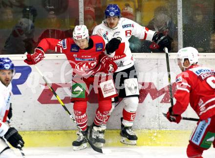 EBEL. Eishockey Bundesliga. KAC gegen HC TWK Innsbruck. Marco Richter (KAC), Thomas Vallant (HC Innsbruck). Klagenfurt, am 17.11.2019.
Foto: Kuess
www.qspictures.net

---
pressefotos, pressefotografie, kuess, qs, qspictures, sport, bild, bilder, bilddatenbank