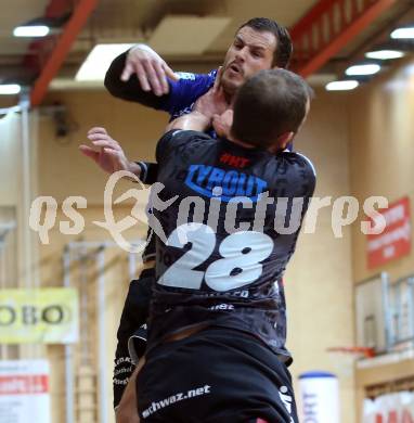 HLA. Handball Bundesliga. SC Kelag Ferlach gegen Sparkasse Schwaz Handball Tirol. Dean Pomorisac, (Ferlach), Sebastian Feichtinger  (Schwaz). Ferlach, am 23.11.2019.
Foto: Kuess
www.qspictures.net

---
pressefotos, pressefotografie, kuess, qs, qspictures, sport, bild, bilder, bilddatenbank