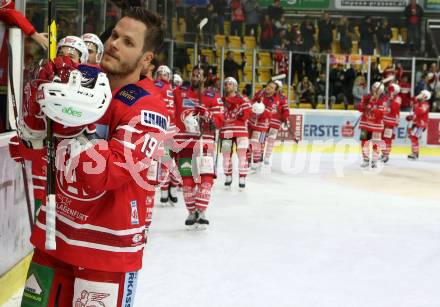 EBEL. Eishockey Bundesliga. KAC gegen	HCB Suedtirol Alperia. Jubel Stefan Geier (KAC). Klagenfurt, am 24.11.2019.
Foto: Kuess
www.qspictures.net

---
pressefotos, pressefotografie, kuess, qs, qspictures, sport, bild, bilder, bilddatenbank