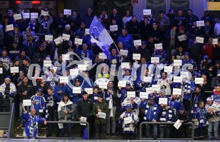 EBEL. Eishockey Bundesliga. EC VSV gegen HC TWK Innsbruck.  Fans (VSV). Villach, am 3.12.2019.
Foto: Kuess
www.qspictures.net
---
pressefotos, pressefotografie, kuess, qs, qspictures, sport, bild, bilder, bilddatenbank