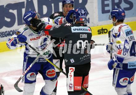 EBEL. Eishockey Bundesliga. EC VSV gegen HC TWK Innsbruck.  Miika Lahti, (VSV), Cuma Tyler (Innsbruck). Villach, am 3.12.2019.
Foto: Kuess
www.qspictures.net
---
pressefotos, pressefotografie, kuess, qs, qspictures, sport, bild, bilder, bilddatenbank