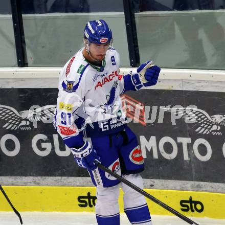 EBEL. Eishockey Bundesliga. EC VSV gegen HC TWK Innsbruck. Torjubel Adis Alagic  (VSV). Villach, am 3.12.2019.
Foto: Kuess
www.qspictures.net
---
pressefotos, pressefotografie, kuess, qs, qspictures, sport, bild, bilder, bilddatenbank