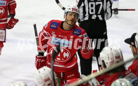 EBEL. Eishockey Bundesliga. KAC gegen	EHC Liwest Black Wings Linz. Torjubel  Manuel Geier (KAC). Klagenfurt, am 15.12.2019.
Foto: Kuess
www.qspictures.net

---
pressefotos, pressefotografie, kuess, qs, qspictures, sport, bild, bilder, bilddatenbank