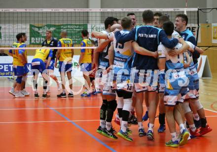 Volleyball CEV Cup. SK Zadruga Aich/Dob gegen VK Ostrava (CZE).   Jubel Ostrava. Bleiburg, am 18.12.2019.
Foto: Kuess
---
pressefotos, pressefotografie, kuess, qs, qspictures, sport, bild, bilder, bilddatenbank