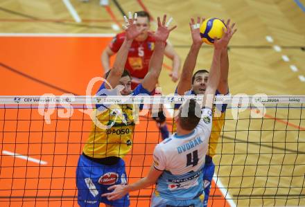 Volleyball CEV Cup. SK Zadruga Aich/Dob gegen VK Ostrava (CZE).   Michal Hruska, Ivan Kolev (Aich/Dob). Bleiburg, am 18.12.2019.
Foto: Kuess
---
pressefotos, pressefotografie, kuess, qs, qspictures, sport, bild, bilder, bilddatenbank