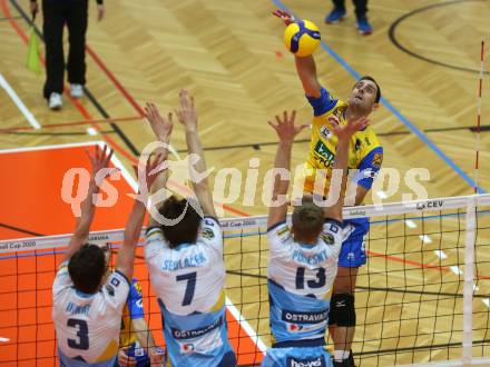 Volleyball CEV Cup. SK Zadruga Aich/Dob gegen VK Ostrava (CZE).   Ivan Kolev (Aich/Dob). Bleiburg, am 18.12.2019.
Foto: Kuess
---
pressefotos, pressefotografie, kuess, qs, qspictures, sport, bild, bilder, bilddatenbank