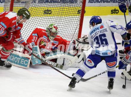 EBEL. Eishockey Bundesliga. EC VSV gegen HCB Suedtirol Alperia. Jerry Pollastrone,   (VSV), Leland Irving (Bozen). Villach, am 20.12.2019.
Foto: Kuess
www.qspictures.net
---
pressefotos, pressefotografie, kuess, qs, qspictures, sport, bild, bilder, bilddatenbank