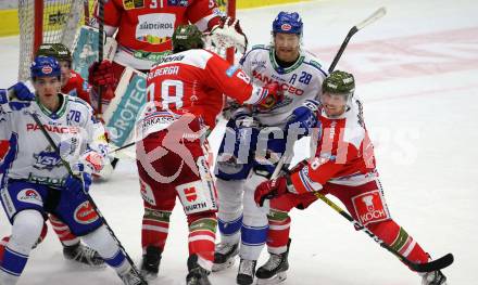 EBEL. Eishockey Bundesliga. EC VSV gegen HCB Suedtirol Alperia.  Felix Maxa, Miika Lahti,  (VSV), Domenico Albarga, Timothy Daly (Bozen). Villach, am 20.12.2019.
Foto: Kuess
www.qspictures.net
---
pressefotos, pressefotografie, kuess, qs, qspictures, sport, bild, bilder, bilddatenbank