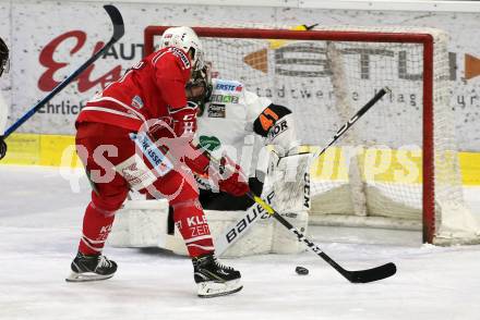 EBEL. Eishockey Bundesliga. KAC gegen	Moser Medical Graz99ers. Thomas HUndertpfund,  (KAC), Christopher Nihlstorp (Graz). Klagenfurt, am 28.12.2019.
Foto: Kuess
www.qspictures.net

---
pressefotos, pressefotografie, kuess, qs, qspictures, sport, bild, bilder, bilddatenbank