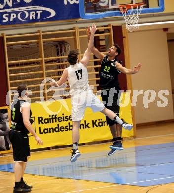 Basketball Zweite Liga 2019/2020. Grunddurchgang 16. Runde. Woerthersee Piraten gegen Basket Flames. Christof Gspandl (Piraten), Fabricio Vay (Basket Flames). Klagenfurt, am 5.1.2020.
Foto: Kuess
www.qspictures.net

---
pressefotos, pressefotografie, kuess, qs, qspictures, sport, bild, bilder, bilddatenbank