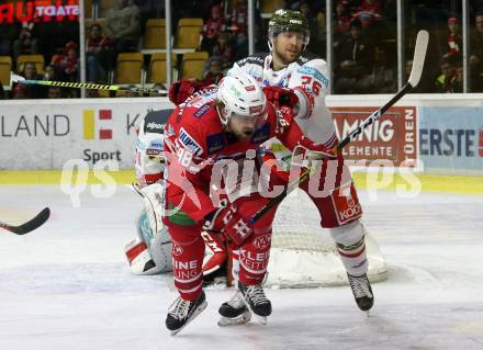 EBEL. Eishockey Bundesliga. KAC gegen	HCB Suedtirol Alperia. Daniel Obersteiner, (KAC), Angelo Miceli  (Bozen). Klagenfurt, am 7.1.2020.
Foto: Kuess
www.qspictures.net

---
pressefotos, pressefotografie, kuess, qs, qspictures, sport, bild, bilder, bilddatenbank