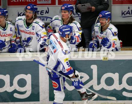 EBEL. Eishockey Bundesliga. VSV gegen Hydro Fehervar AV 19.  Torjubel Kevin Schmidt (VSV). Villach, am 10.1.2020.
Foto: Kuess
www.qspictures.net
---
pressefotos, pressefotografie, kuess, qs, qspictures, sport, bild, bilder, bilddatenbank