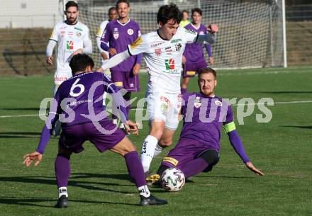 Fussball Bundesliga. 2. Liga. Testspiel. RZ Pellets WAC gegen SK Austria Klagenfurt. Joshua Steiger, (WAC), Romero Maximiliano Moreira, Markus Rusek  (Klagenfurt). St. Andrae, am 11.1.2020.
Foto: Kuess
www.qspictures.net
---
pressefotos, pressefotografie, kuess, qs, qspictures, sport, bild, bilder, bilddatenbank