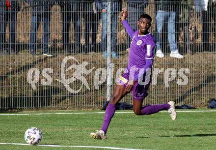 Fussball Bundesliga. 2. Liga. Testspiel. RZ Pellets WAC gegen SK Austria Klagenfurt.  Mc Moordy King Huether (Klagenfurt). St. Andrae, am 11.1.2020.
Foto: Kuess
www.qspictures.net
---
pressefotos, pressefotografie, kuess, qs, qspictures, sport, bild, bilder, bilddatenbank