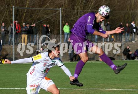 Fussball Bundesliga. 2. Liga. Testspiel. RZ Pellets WAC gegen SK Austria Klagenfurt. Manfred Gollner,  (WAC), Darijo Pecirep (Klagenfurt). St. Andrae, am 11.1.2020.
Foto: Kuess
www.qspictures.net
---
pressefotos, pressefotografie, kuess, qs, qspictures, sport, bild, bilder, bilddatenbank