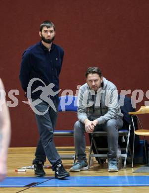 Basketball Zweite Liga 2019/2020. Grunddurchgang 19. Runde. KOS Celovec gegen  Raiders Tirol.  Trainer Felix Jambor, Co-Trainer Amir Medinov (Tirol). Klagenfurt, am 25.1.2020.
Foto: Kuess
www.qspictures.net

---
pressefotos, pressefotografie, kuess, qs, qspictures, sport, bild, bilder, bilddatenbank