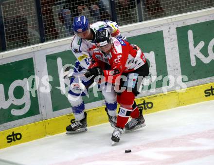 EBEL. Eishockey Bundesliga. VSV gegen HC Orli Znojmo.  Lahoda Alexander (VSV), Sova Ales (Znojmo). Villach, am 21.2.2020.
Foto: Kuess
www.qspictures.net
---
pressefotos, pressefotografie, kuess, qs, qspictures, sport, bild, bilder, bilddatenbank