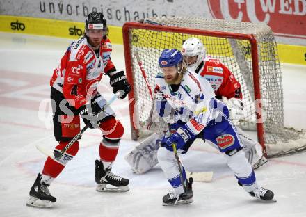 EBEL. Eishockey Bundesliga. VSV gegen HC Orli Znojmo.  Lahti Miika (VSV),  Doherty Taylor, Groh Dominik (Znojmo). Villach, am 21.2.2020.
Foto: Kuess
www.qspictures.net
---
pressefotos, pressefotografie, kuess, qs, qspictures, sport, bild, bilder, bilddatenbank