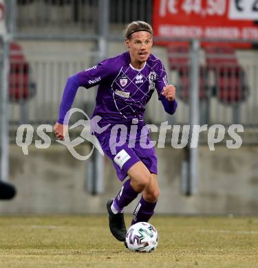 Fussball. 2. Liga. SK Austria Klagenfurt gegen SV Guntamatic Ried.  Patrick Greil (Klagenfurt). Klagenfurt, am 21.2.2020.
Foto: Kuess
www.qspictures.net
---
pressefotos, pressefotografie, kuess, qs, qspictures, sport, bild, bilder, bilddatenbank