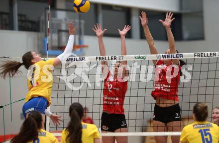 Volleyball. AVL. ATSC Kelag Wildcats Klagenfurt gegen VC Tirol. Lucia Aichholzer, Nikolina Bajic (Wildcats). Klagenfurt, am 22.2.2020.
Foto: Kuess
---
pressefotos, pressefotografie, kuess, qs, qspictures, sport, bild, bilder, bilddatenbank