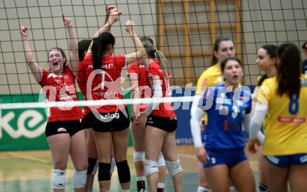 Volleyball. AVL. ATSC Kelag Wildcats Klagenfurt gegen VC Tirol.  Jubel (Wildcats). Klagenfurt, am 22.2.2020.
Foto: Kuess
---
pressefotos, pressefotografie, kuess, qs, qspictures, sport, bild, bilder, bilddatenbank