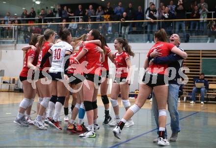 Volleyball. AVL. ATSC Kelag Wildcats Klagenfurt gegen VC Tirol, Jubel Wildcats. Klagenfurt, am 22.2.2020.
Foto: Kuess
---
pressefotos, pressefotografie, kuess, qs, qspictures, sport, bild, bilder, bilddatenbank