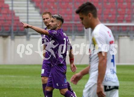 Fussball. 2. Liga. SK Austria Klagenfurt gegen Floridsdorfer AC Wien.  Torjubel Okan Aydin (Klagenfurt). Klagenfurt, am 18.7.2020.
Foto: Kuess
www.qspictures.net
---
pressefotos, pressefotografie, kuess, qs, qspictures, sport, bild, bilder, bilddatenbank