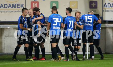 Fussball. 2. Liga. Amstetten gegen SK Austria Klagenfurt. Torjubel (Amstetten). Amstetten, am 24.7.2020.
Foto: Kuess
www.qspictures.net
---
pressefotos, pressefotografie, kuess, qs, qspictures, sport, bild, bilder, bilddatenbank