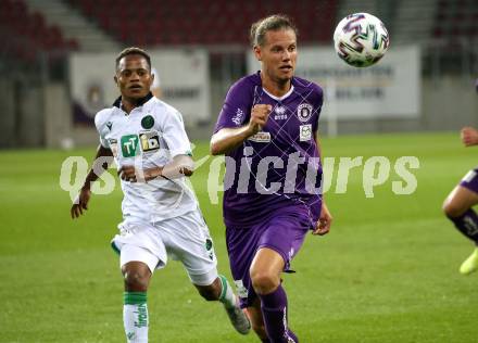 Fussball. 2. Liga. SK Austria Klagenfurt gegen Wacker Innsbruck.  Patrick Greil,  (Klagenfurt). Klagenfurt, am 31.7.2020.
Foto: Kuess
www.qspictures.net
---
pressefotos, pressefotografie, kuess, qs, qspictures, sport, bild, bilder, bilddatenbank