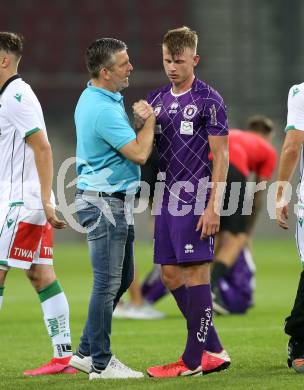 Fussball. 2. Liga. SK Austria Klagenfurt gegen Wacker Innsbruck.  Matthias Imhof, Florian Freissegger (Klagenfurt). Klagenfurt, am 31.7.2020.
Foto: Kuess
www.qspictures.net
---
pressefotos, pressefotografie, kuess, qs, qspictures, sport, bild, bilder, bilddatenbank