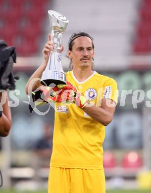 Fussball. 2. Liga. SK Austria Klagenfurt gegen Wacker Innsbruck.  Zan Pelko, ausgezeichnet als bester Torhueter (Klagenfurt). Klagenfurt, am 31.7.2020.
Foto: Kuess
www.qspictures.net
---
pressefotos, pressefotografie, kuess, qs, qspictures, sport, bild, bilder, bilddatenbank