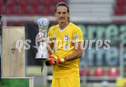 Fussball. 2. Liga. SK Austria Klagenfurt gegen Wacker Innsbruck.  Zan Pelko, ausgezeichnet als bester Torhueter (Klagenfurt). Klagenfurt, am 31.7.2020.
Foto: Kuess
www.qspictures.net
---
pressefotos, pressefotografie, kuess, qs, qspictures, sport, bild, bilder, bilddatenbank