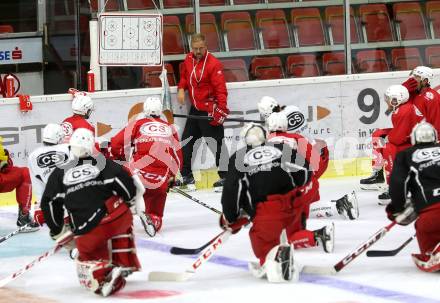 Eishockey Bundesliga. Training KAC. Trainer Petri Matikainen. Klagenfurt, am 3.8.2020.
Foto: Kuess
---
pressefotos, pressefotografie, kuess, qs, qspictures, sport, bild, bilder, bilddatenbank