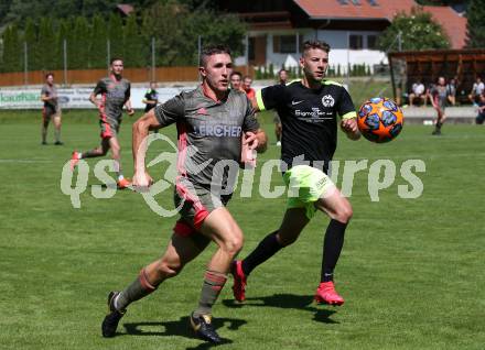 Fussball. 2. Klasse B. Kleinkirchheim gegen Draschitz. Rafael Lax (Kleinkirchheim),  Christian Proprenter  (Draschitz). Kleinkirchheim, 1.8.2020.
Foto: Kuess
---
pressefotos, pressefotografie, kuess, qs, qspictures, sport, bild, bilder, bilddatenbank