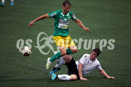 Fussball Regionalliga. Spittal gegen Voecklamarkt.  Michael Fellner (Spittal),   Mattia Olivotto (Voecklamarkt). Spittal, 14.8.2020.
Foto: Kuess
---
pressefotos, pressefotografie, kuess, qs, qspictures, sport, bild, bilder, bilddatenbank