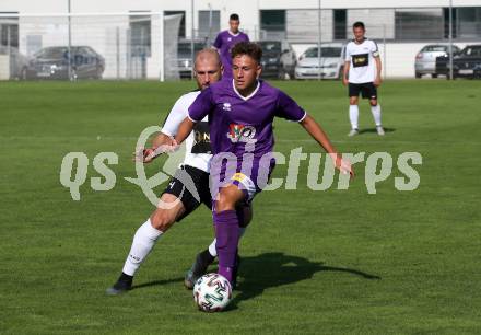 Fussball. Unterliga Ost. Austria Klagenfurt Amateure gegen ASK Klagenfurt. Fabio Markelic (Austria Klagenfurt Amat.), Christian Dlopst  (ASK Klagenfurt). Klagenfurt, 9.8.2020.
Foto: Kuess
---
pressefotos, pressefotografie, kuess, qs, qspictures, sport, bild, bilder, bilddatenbank