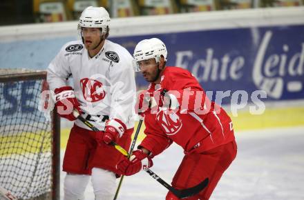 Eishockey. Training KAC. Thomas Hundertpfund, David Joseph Fischer. Klagenfurt, am 18.8.2020.
Foto: Kuess
---
pressefotos, pressefotografie, kuess, qs, qspictures, sport, bild, bilder, bilddatenbank