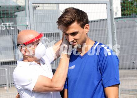 Fussball. 2. Liga. SK Austria Klagenfurt. Training. Walter Reichel,  Thorsten Mahrer. Klagenfurt, am 17.8.2020.
Foto: Kuess
www.qspictures.net
---
pressefotos, pressefotografie, kuess, qs, qspictures, sport, bild, bilder, bilddatenbank