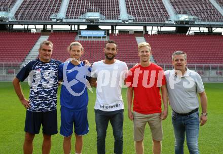 Fussball. 2. Liga. SK Austria Klagenfurt. Robert Micheu, Patrick Greil, Markus Pink, Christopher Cvetko, Matthias Imhof. Klagenfurt, am 17.8.2020.
Foto: Kuess
www.qspictures.net
---
pressefotos, pressefotografie, kuess, qs, qspictures, sport, bild, bilder, bilddatenbank