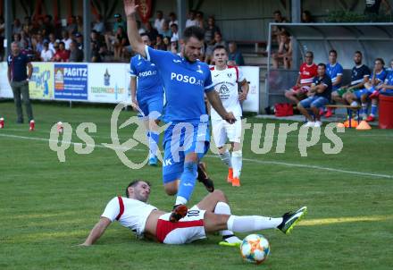 Fussball. Kaerntner Liga. Atus Ferlach gegen SAK. Petar Maric (Ferlach), Emir Velic (SAK). Ferlach, 22.8.2020.
Foto: Kuess
---
pressefotos, pressefotografie, kuess, qs, qspictures, sport, bild, bilder, bilddatenbank