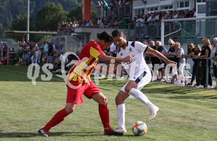 Fussball 1. Klasse C. Glanegg gegen St. Veit. Fabian Stippernitz (Glanegg),  Andreas Eberdorfer (St. Veit). Glanegg, am 23.8.2020.
Foto: Kuess
---
pressefotos, pressefotografie, kuess, qs, qspictures, sport, bild, bilder, bilddatenbank