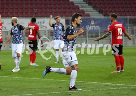 Fussball OEFB Cup. SK Austria KLagenfurt gegen Stadl-Paura. Torjubel Torsten Mahrer (Klagenfurt). KLagenfurt, am 28.8.2020.
Foto: Kuess
---
pressefotos, pressefotografie, kuess, qs, qspictures, sport, bild, bilder, bilddatenbank