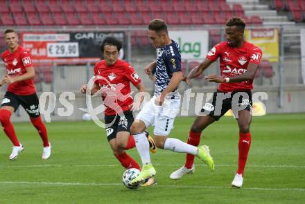 Fussball OEFB Cup. SK Austria KLagenfurt gegen Stadl-Paura. Oliver Markoutz, (Klagenfurt), Kim Minhyeok, Celestine Chukwuebuka Lazarus (Stadl-Paura). KLagenfurt, am 28.8.2020.
Foto: Kuess
---
pressefotos, pressefotografie, kuess, qs, qspictures, sport, bild, bilder, bilddatenbank