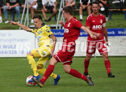 Fussball OEFB Cup. ATSV Wolfsberg gegen St. Poelten.  Maximilian Gollner, (Wolfsberg),  Christoph Halper  (St. Poelten). Wolfsberg, am 29.8.2020.
Foto: Kuess
---
pressefotos, pressefotografie, kuess, qs, qspictures, sport, bild, bilder, bilddatenbank