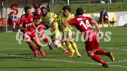 Fussball OEFB Cup. ATSV Wolfsberg gegen St. Poelten. Moritz Guetz, Markus Poecheim,  (Wolfsberg), George Davies, Robert Ljubicic  (St. Poelten). Wolfsberg, am 29.8.2020.
Foto: Kuess
---
pressefotos, pressefotografie, kuess, qs, qspictures, sport, bild, bilder, bilddatenbank