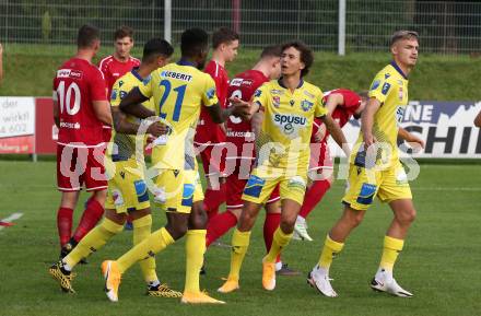 Fussball OEFB Cup. ATSV Wolfsberg gegen St. Poelten, Torjubel Kofi Yeboah Schulz (St. Poelten). Wolfsberg, am 29.8.2020.
Foto: Kuess
---
pressefotos, pressefotografie, kuess, qs, qspictures, sport, bild, bilder, bilddatenbank