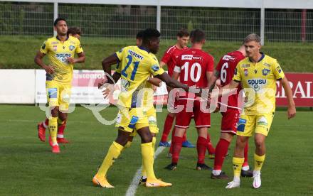 Fussball OEFB Cup. ATSV Wolfsberg gegen St. Poelten, Torjubel Kofi Yeboah Schulz (St. Poelten). Wolfsberg, am 29.8.2020.
Foto: Kuess
---
pressefotos, pressefotografie, kuess, qs, qspictures, sport, bild, bilder, bilddatenbank