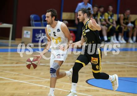 Basketball Austria Cup. Woerthersee Piraten gegen Fuerstenfeld Panthers.  Alen Repac (Piraten), Adnan Hajder (Fuerstenfeld). Klagenfurt, am 20.9.2020.
Foto: Kuess
www.qspictures.net

---
pressefotos, pressefotografie, kuess, qs, qspictures, sport, bild, bilder, bilddatenbank